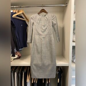 Karen Millen black and white below the knee dress